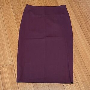 Halogen Deep Burgundy Pencil Skirt